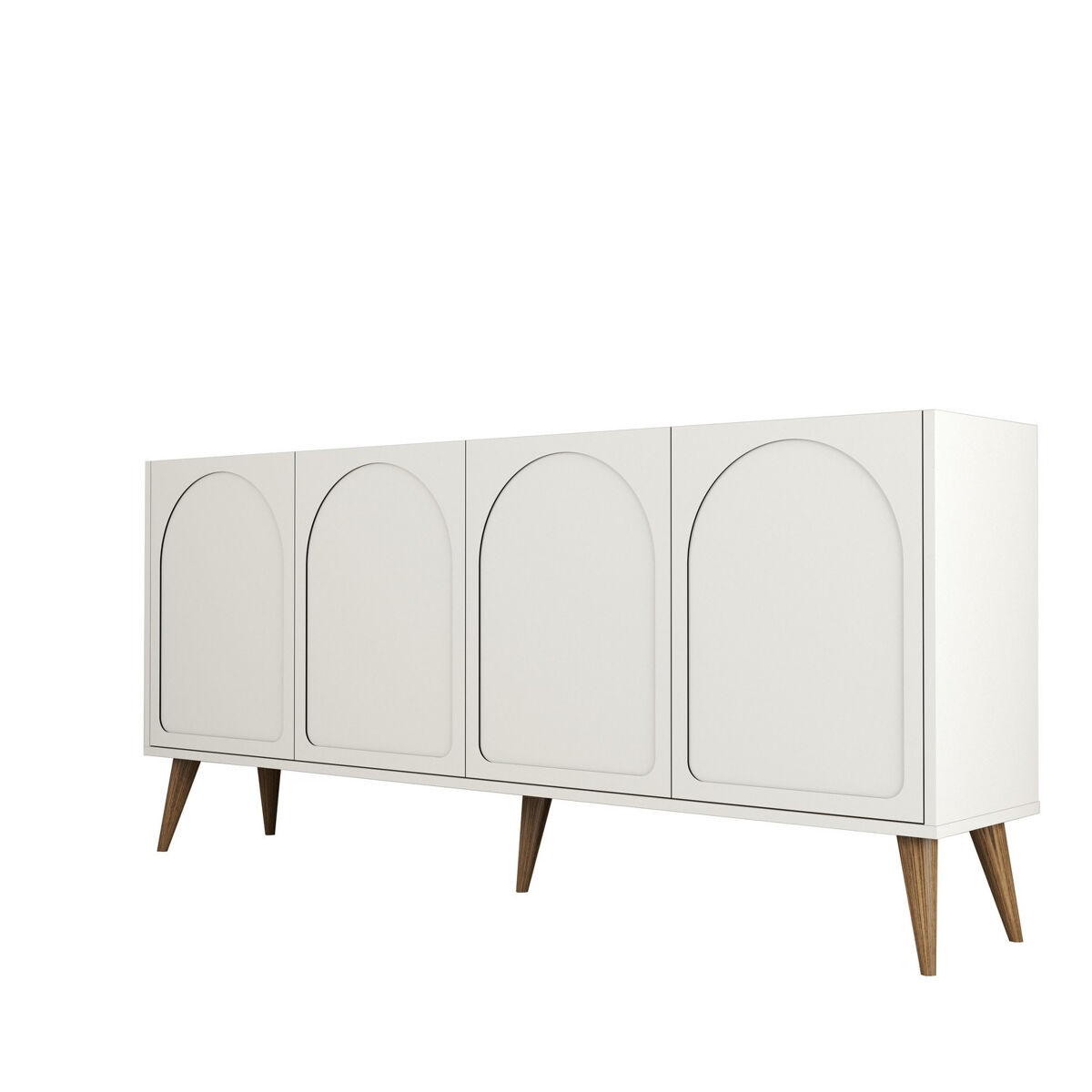 Aparador de madeira  - 180 x 35 x 81 cm - creme