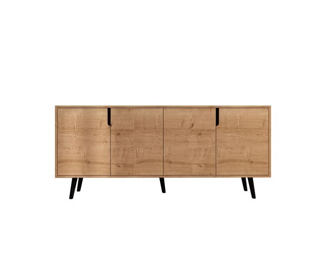 Aparador de madeira "latina" - 180 x 45 x 80 cm - castanho claro