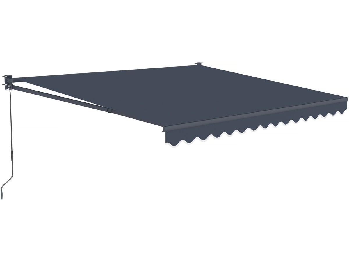 Toldo retrátil em alumínio "ombra 3" de 2,5 x 3 m - gris antracite