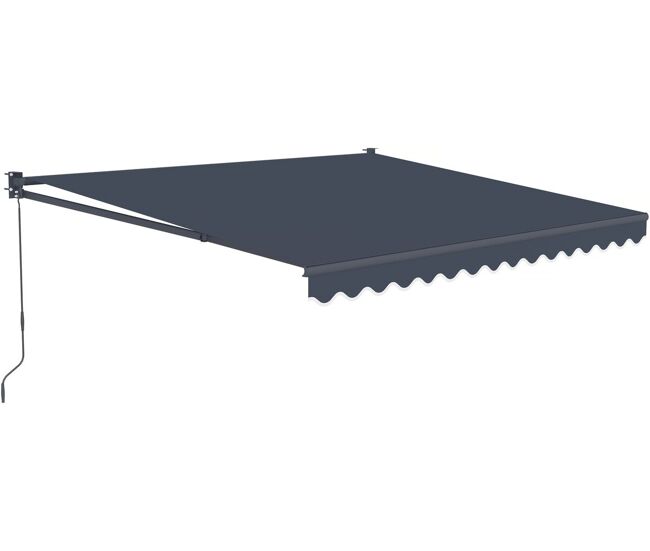 Toldo retrátil em alumínio "ombra 3" de 2,5 x 3 m - gris antracite