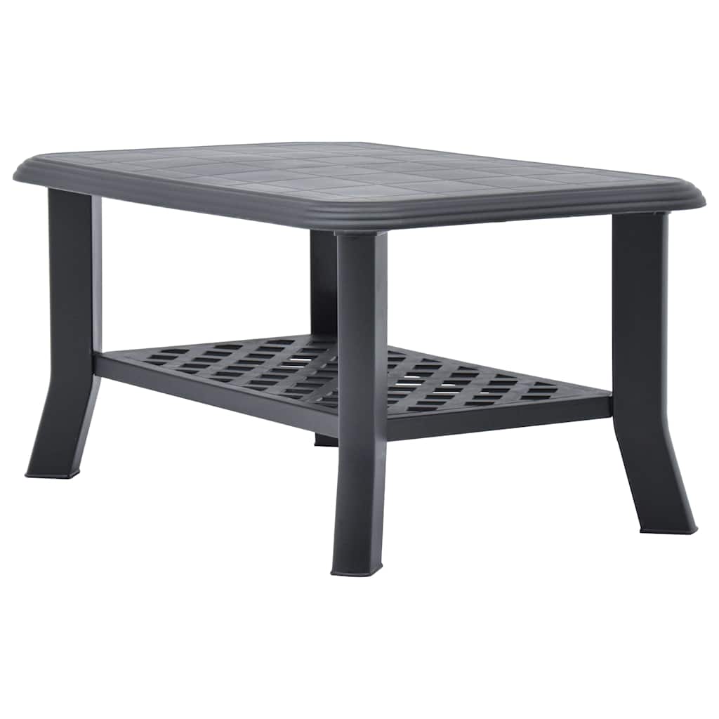 Mesa de centro, mesa baixa, 90x60x46 cm plástico antracite
