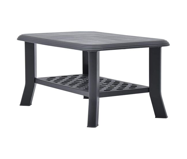 Mesa de centro, mesa baixa, 90x60x46 cm plástico antracite