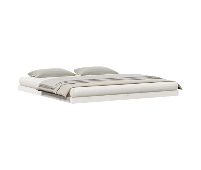Estrutura de cama de chão branco 213.5 x 104 x 9 cm