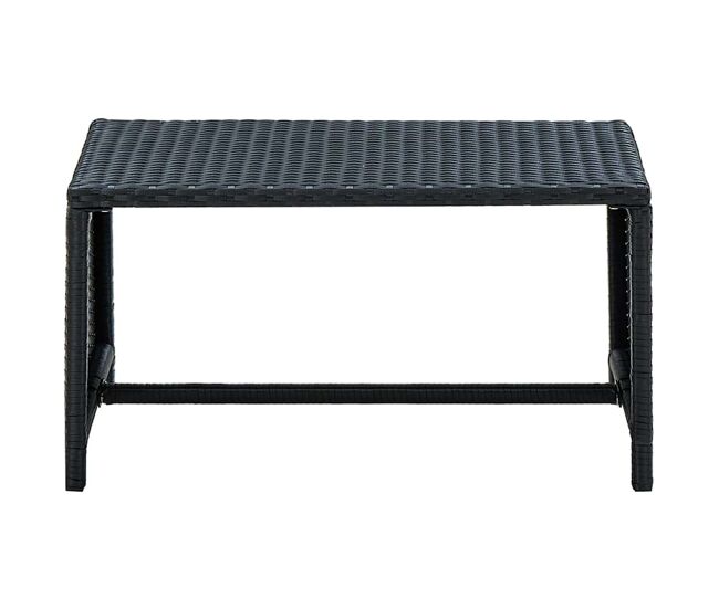 Mesa de centro, mesa baixa, 70x40x38 cm vime pe preto