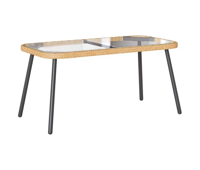 Mesa de centro, mesa baixa, marrom e preto 90 x 45 x 43 cm vime pe