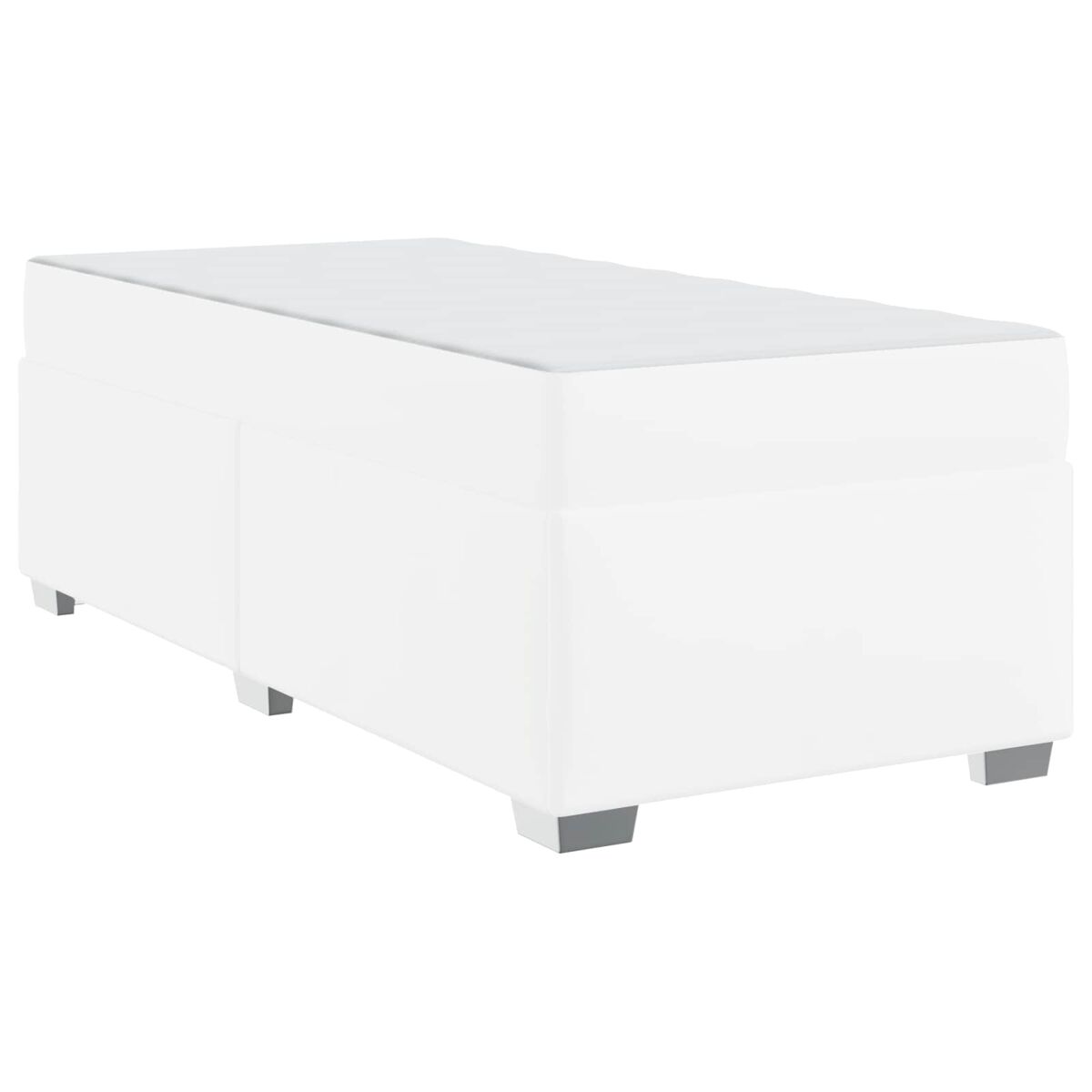 Estrutura de cama de solteiro para adultos com colchão - branco 100 x 200 cm tecido