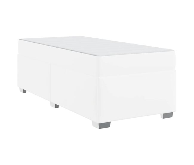Estrutura de cama de solteiro para adultos com colchão - branco 100 x 200 cm tecido