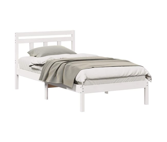 Estrutura de cama de solteiro para adultos - branco 100 x 200 cm