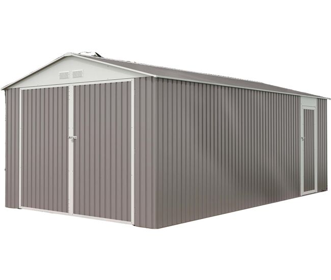 Garagem metálica "nevada" - 15,36m² com calha