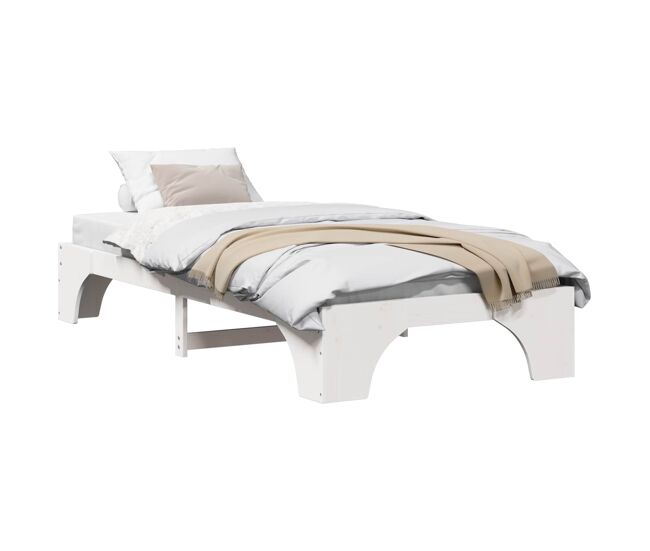 Estrutura de cama de solteiro para adultos - branco 100 x 200 cm