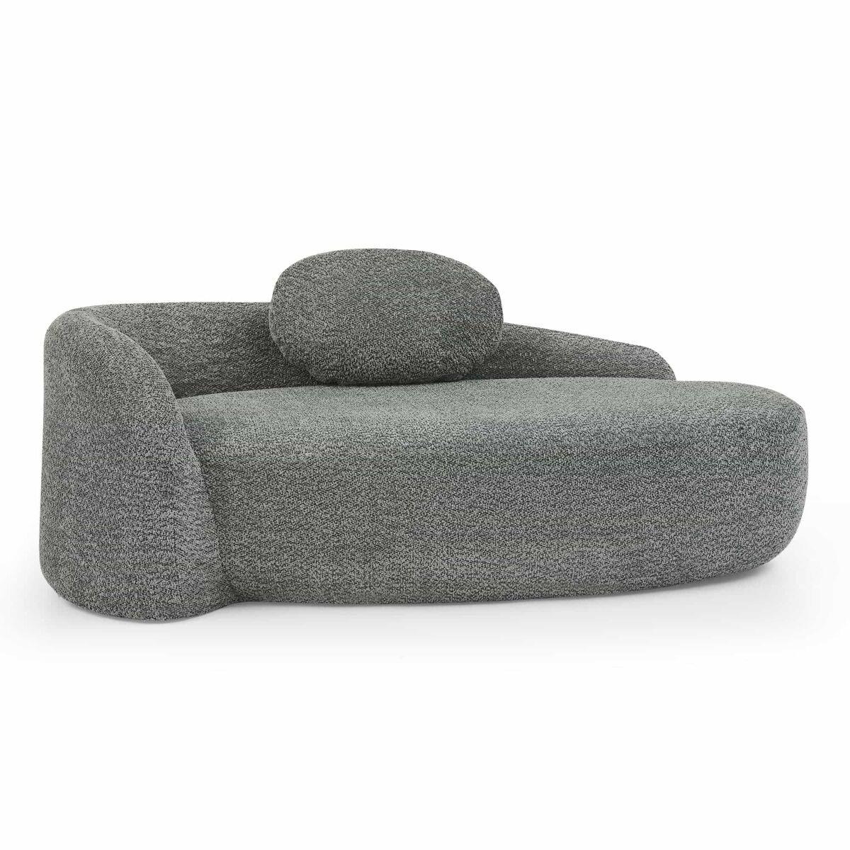 Sofá de 1 lugar em pelúcia teddy - design minimalista com linhas arredondadas, estofamento macio com almofadas, uso versátil para sala de estar,