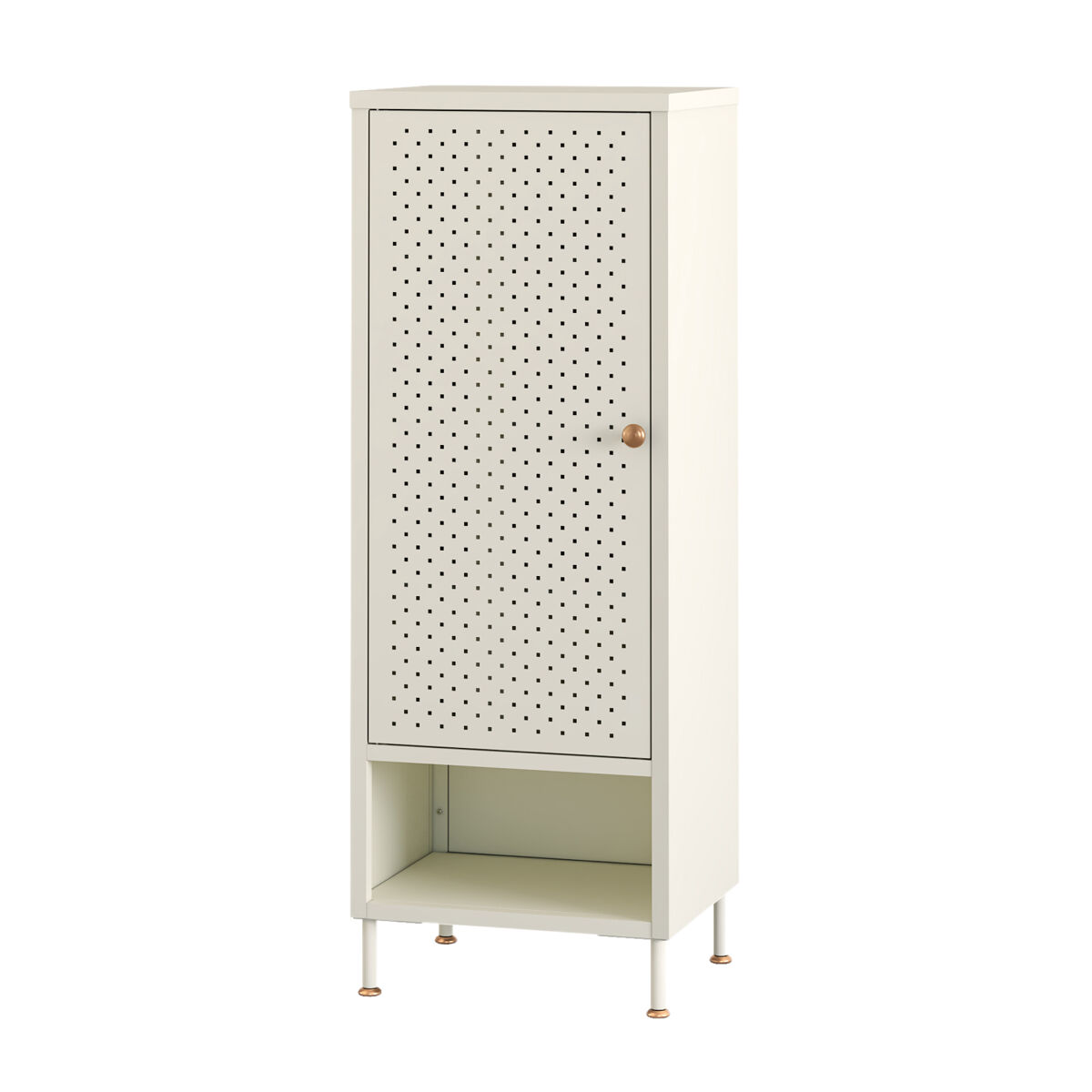 Sapateira coleraine 1 porta e compartimentoaço 115x43x35 cm branco creme [en.casa]