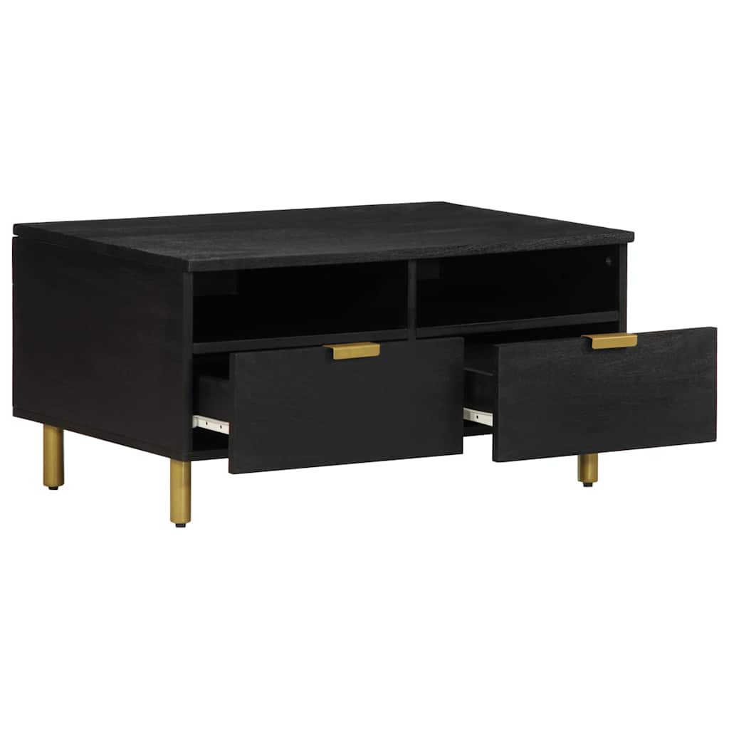 Mesa de centro, mesa baixa, 80x54x40 cm derivados de madeira preto