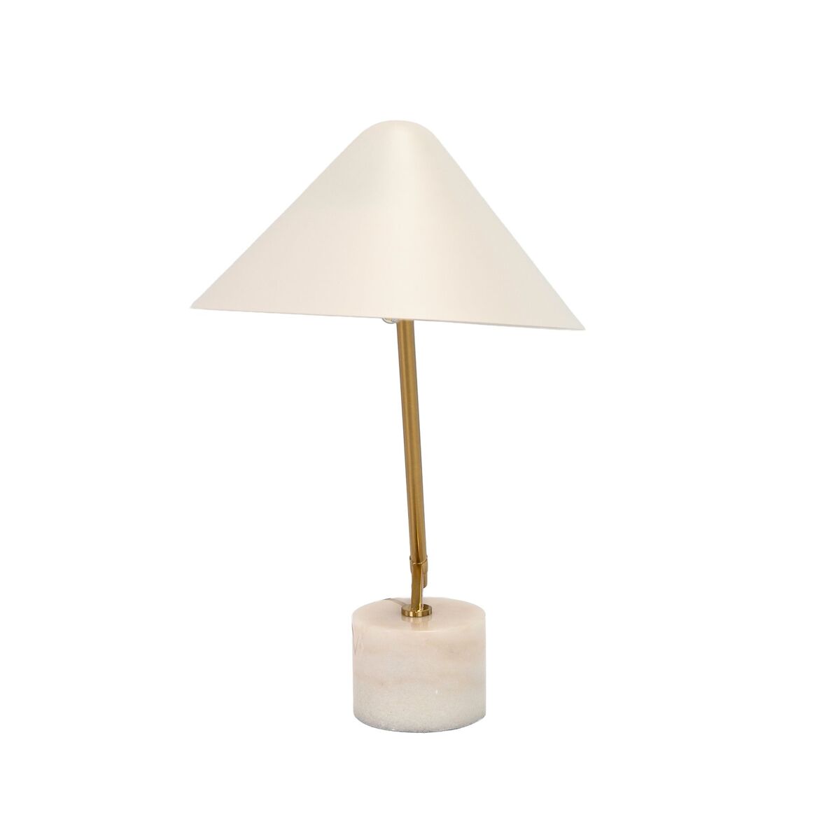 The lumine candeeiro de mesa em aço e mármore porcelânico