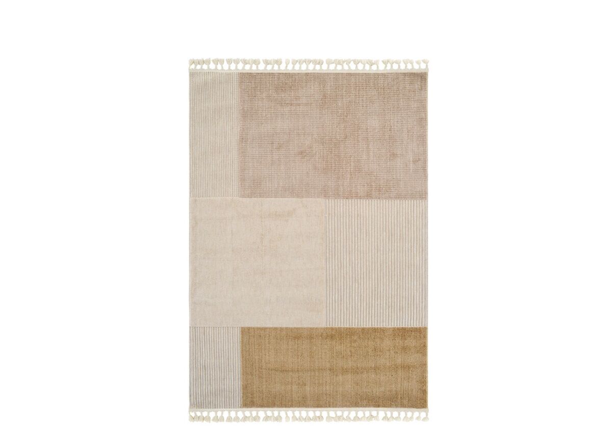 Tapete 200x290 cm, marfim/ouro