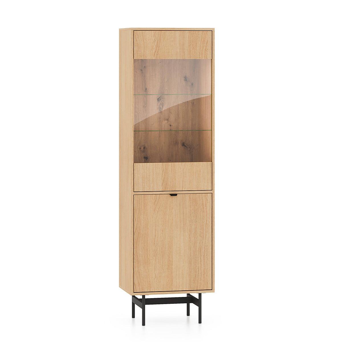 Vitrina 2 portas nila madeira