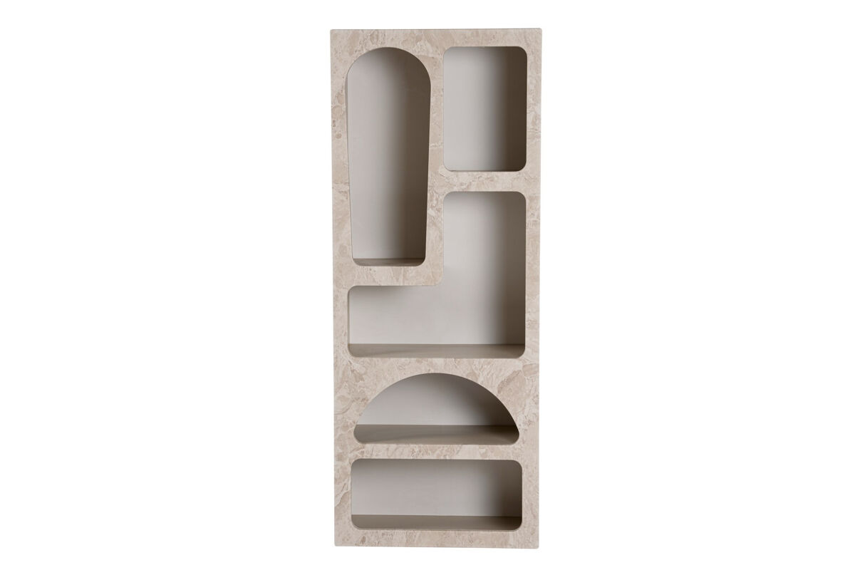 Étagère de madeira  60 x 32 x 150 cm - mármore travertino