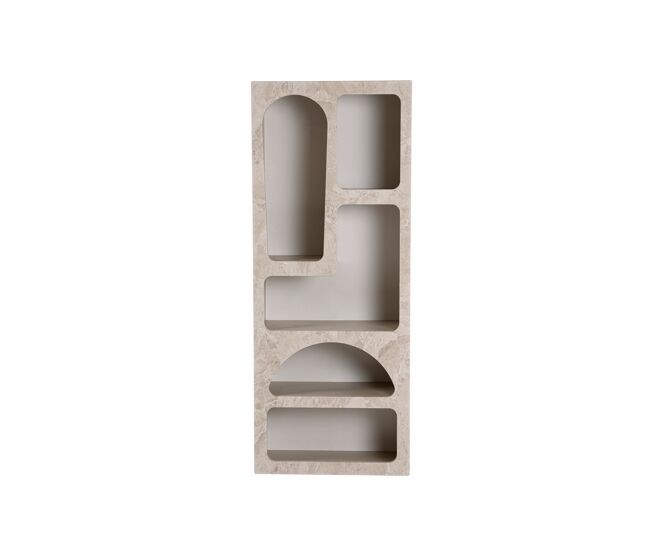 Étagère de madeira 60 x 32 x 150 cm - mármore travertino