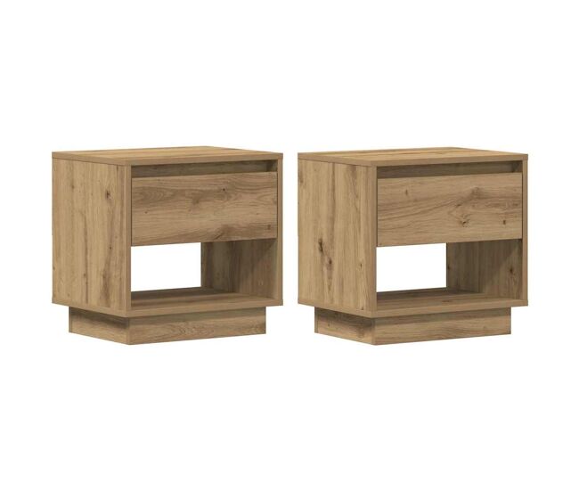 Soluna home - mesas de cabeceira madeira 45 x 35 x 44 cm