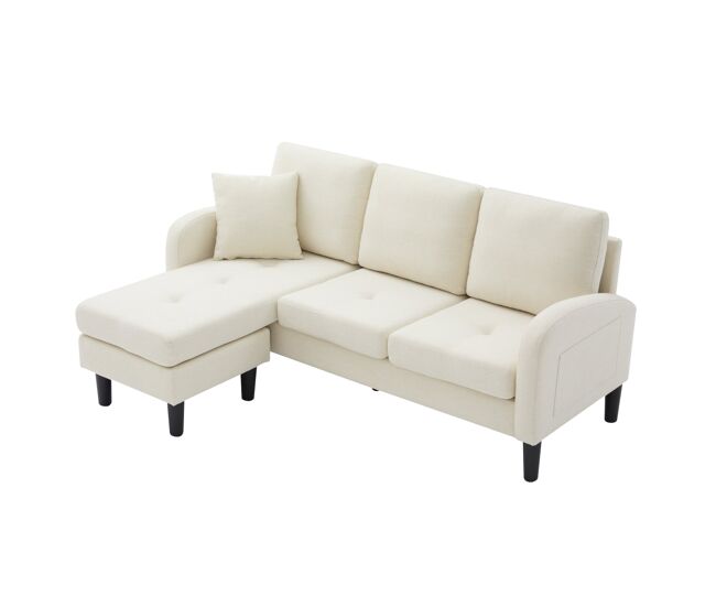 Chaise longue 3 lugares fixa reversível de tecido,verde