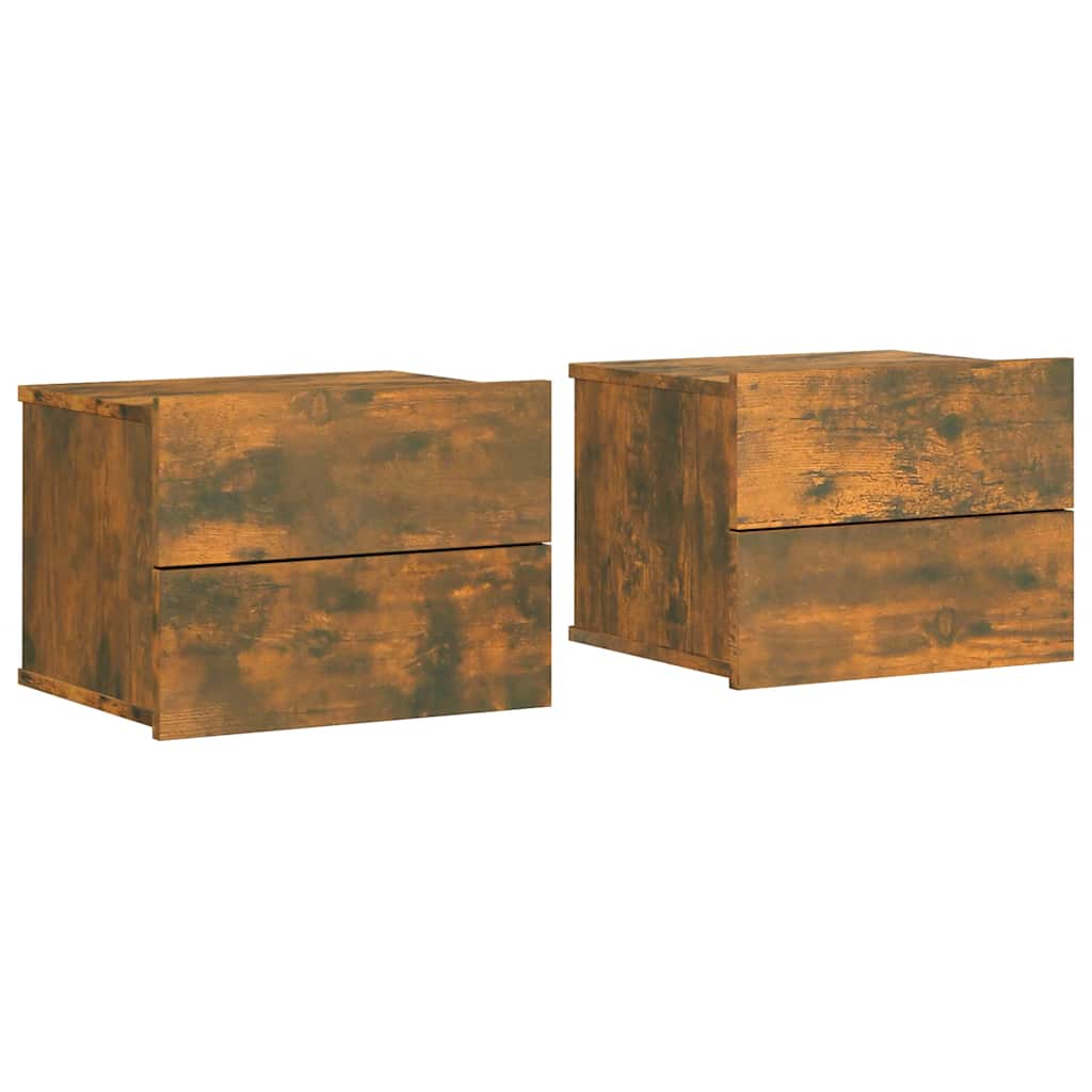 Soluna home - mesas de cabeceira madeira 2 piezas 40 x 30 x 30 cm
