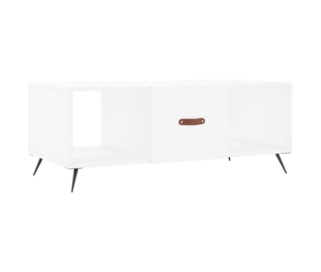 Mesa de centro, mesa baixa, 102x50x40 cm madeira processada branco