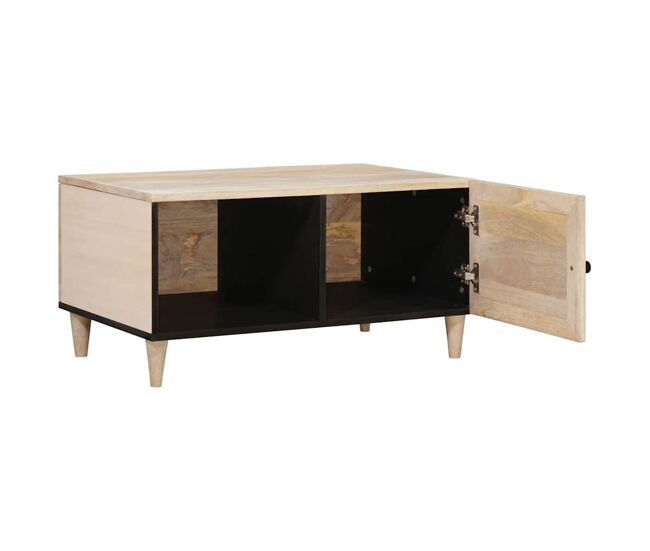 Mesa de centro, mesa baixa, bege 80 x 50 x 40 cm madeira de acácia maciça