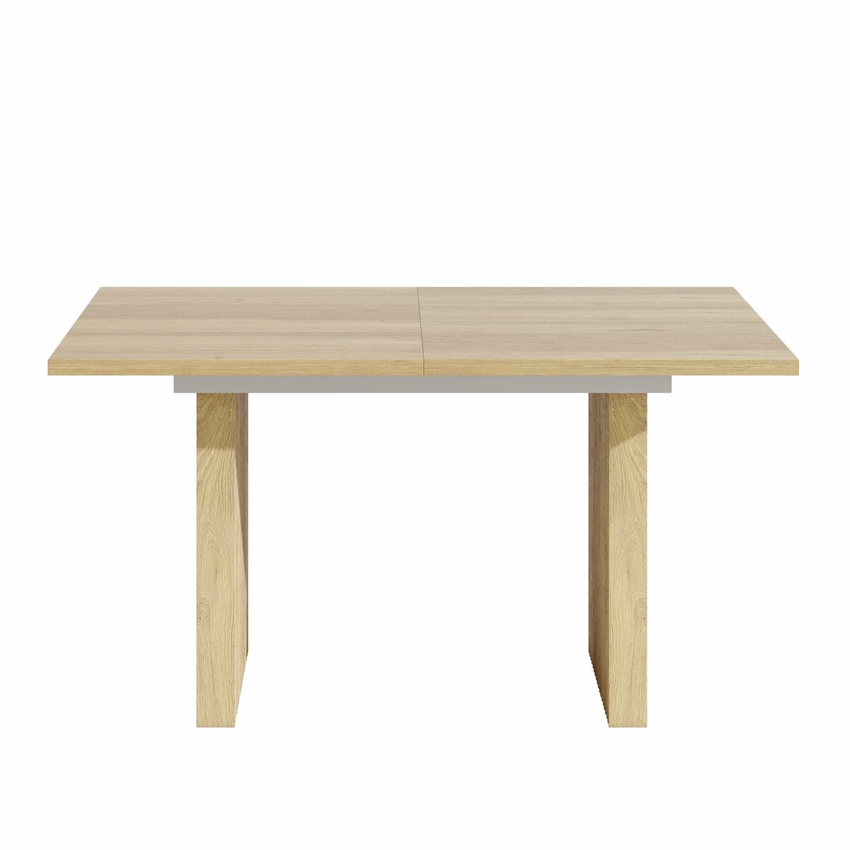Mesa de jantar extensível 140/200 x 90 cm - para 6-8 pessoas, tampo retangular, tampo reforçado, estilo simples - cor carvalho