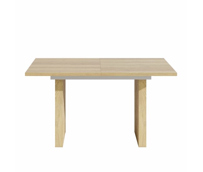 Mesa de jantar extensível 140/200 x 90 cm - para 6-8 pessoas, tampo retangular, tampo reforçado, estilo simples - cor carvalho