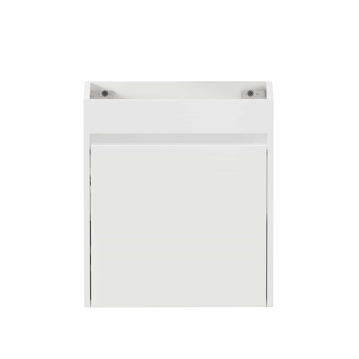 Móvel de casa de banho de 46 cm - amplo espaço de arrumação com 1 porta com fecho suave - blanc