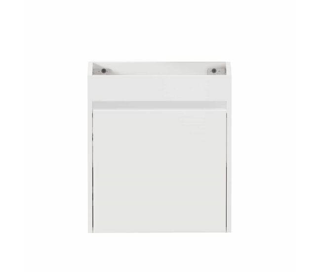 Móvel de casa de banho de 46 cm - amplo espaço de arrumação com 1 porta com fecho suave - blanc