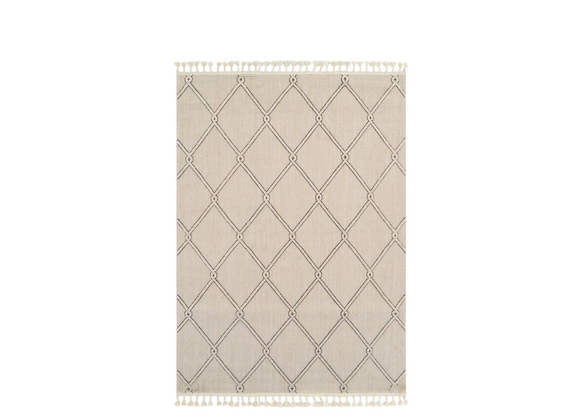 Tapete 150x220 cm, creme/antrathcite