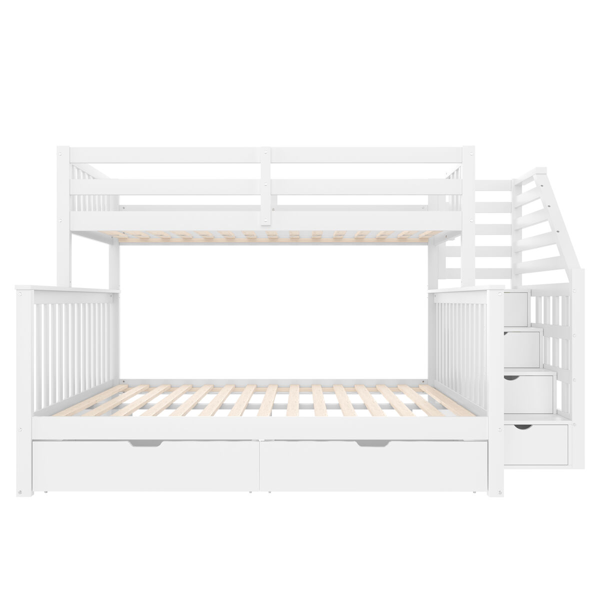 Beliche 90x200 cm - com gavetas, arrumação, multifuncional, sem colchão, branco