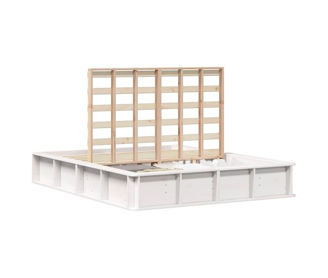 Estrutura de cama de casal simple - branco 150 x 200 cm