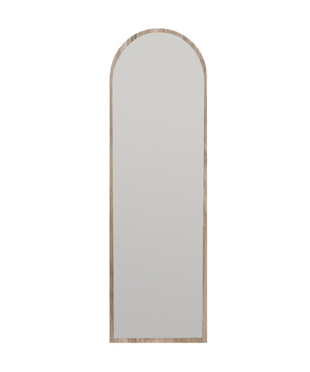Espelho de madeira  - 50 x 160 cm - castanho