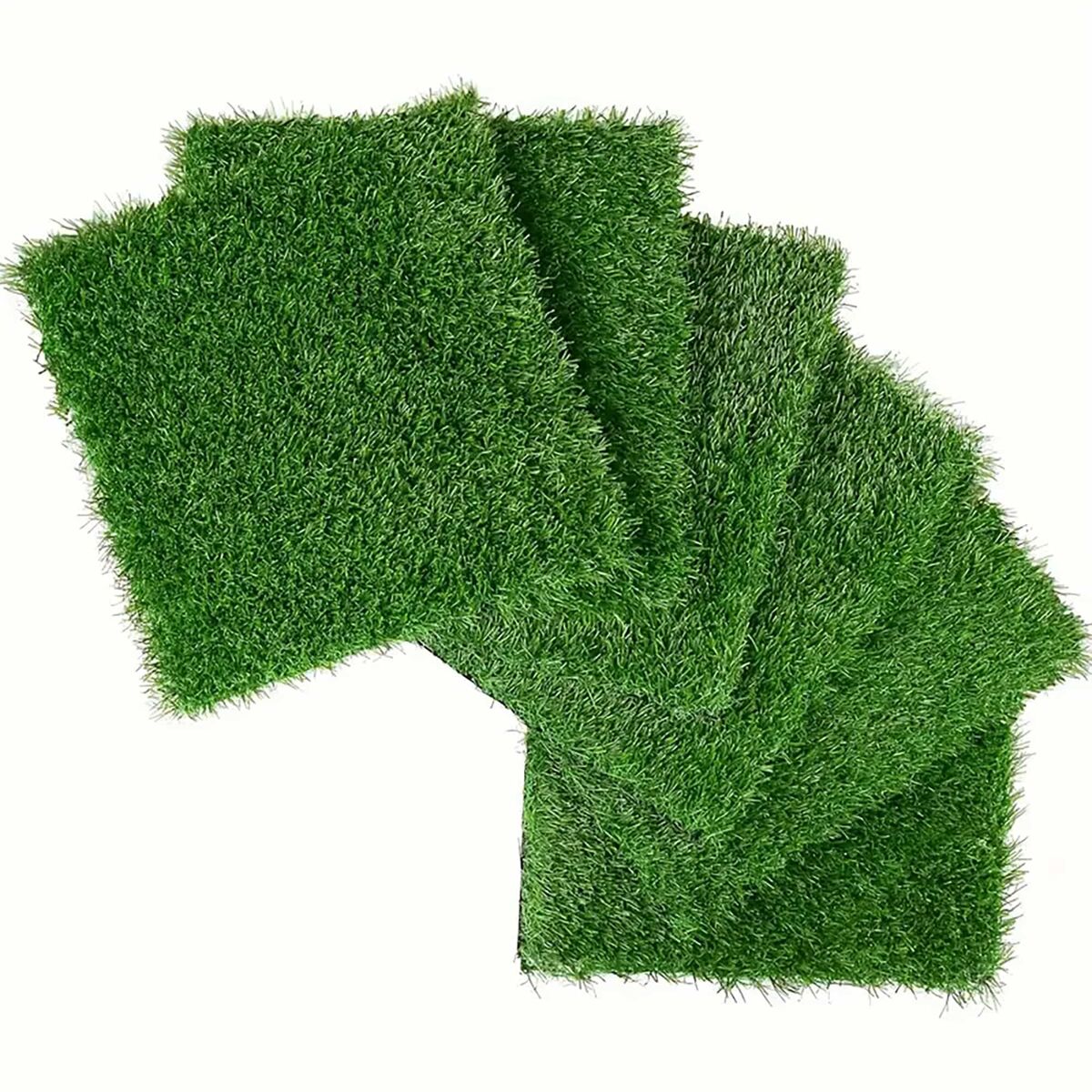 Relva artificial 30 x 30 cm, 36 peças - ladrilhos encaixáveis para pátios, varandas e jardins - verde