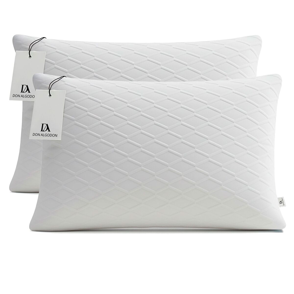 Pack de 2 almofadas com núcleo 100% viscoelástico 70cm don algodón