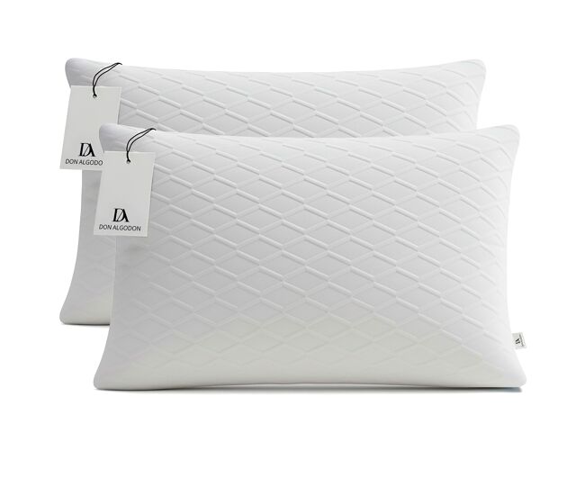 Pack de 2 almofadas com núcleo 100% viscoelástico 70cm don algodón