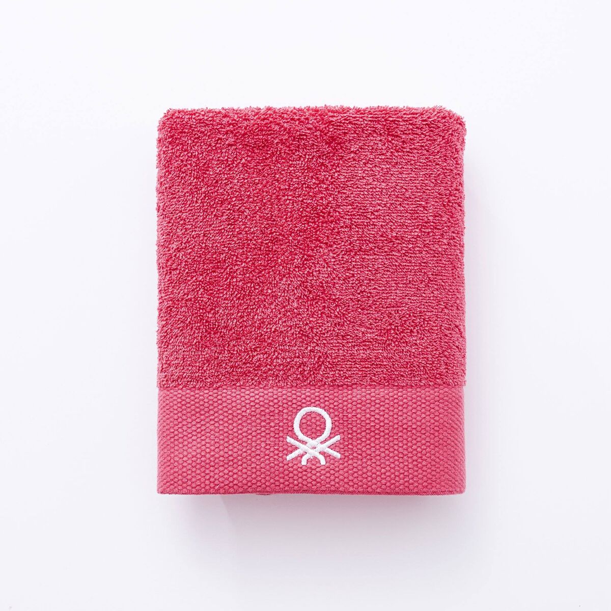 Toalha de banho 50x90cm 100% algodão 450gsm na cor rosa - suave, absorvente e de secagem rápida core benetton