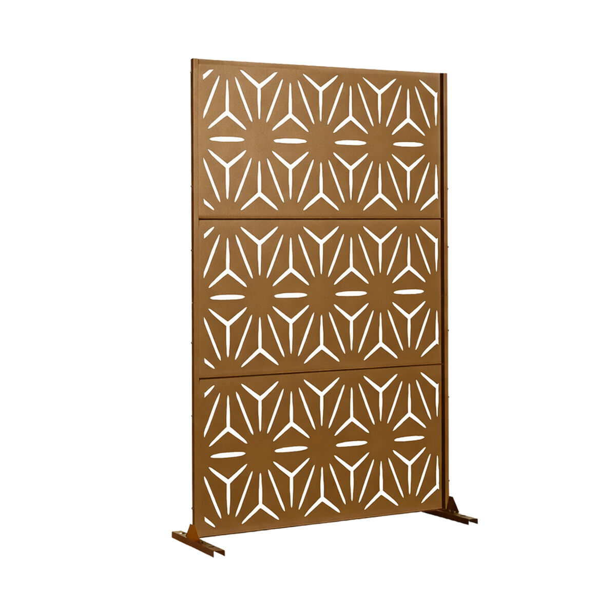 Parede divisória kilsturd acier galvanizado 180x120 cm castanho [casa.pro]