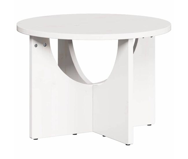 Mesa de centro, mesa baixa, branco 50 x 50 x 35 cm madeira de pinho maciça