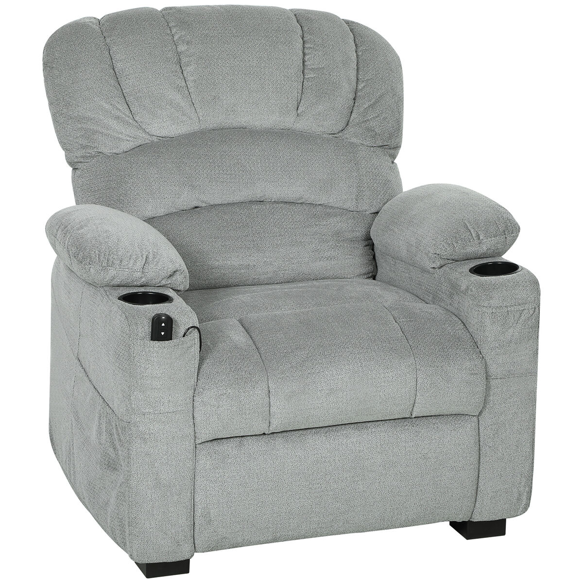 Poltrona électrique reclinável, silenciosa, com função de memória, apoio para os pés, controle remoto, bolso lateral, gris.
