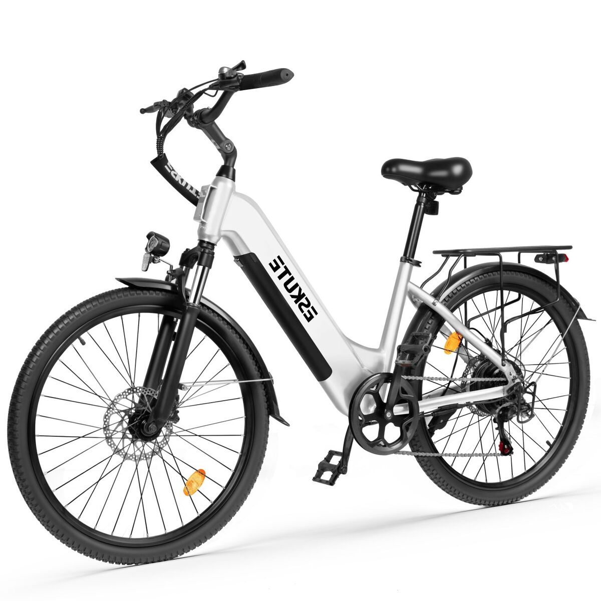 Eskute c202 bicicleta elétrica 250w 48v17.5ah 26'' - branco