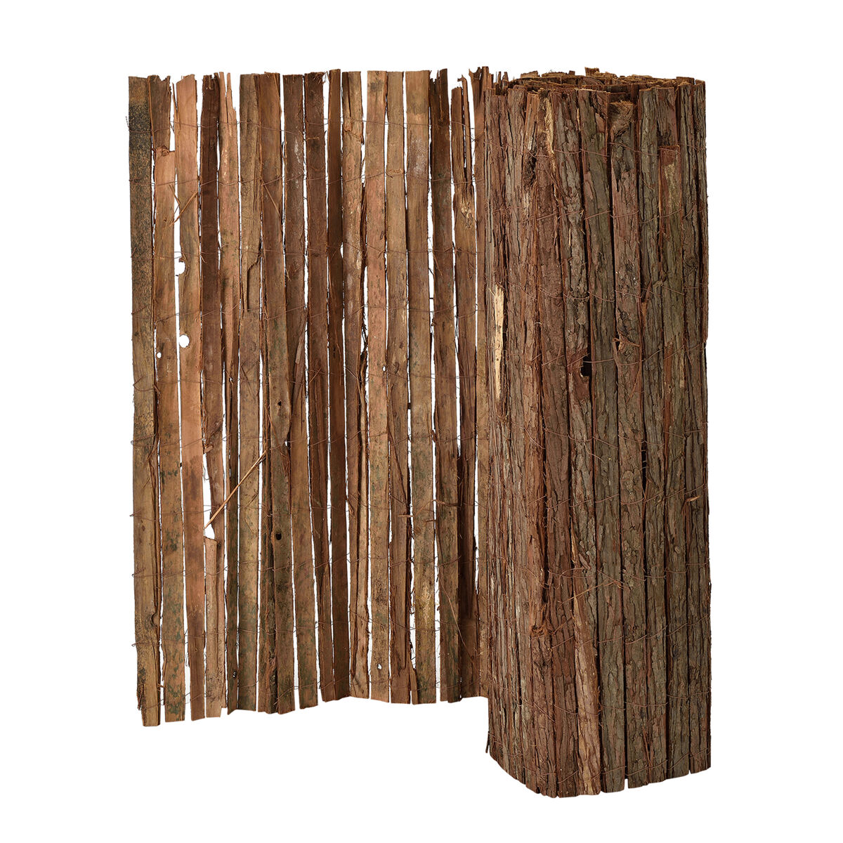 Vedação de casca de árvore zamora 100 x 500 cm natural [casa.pro]