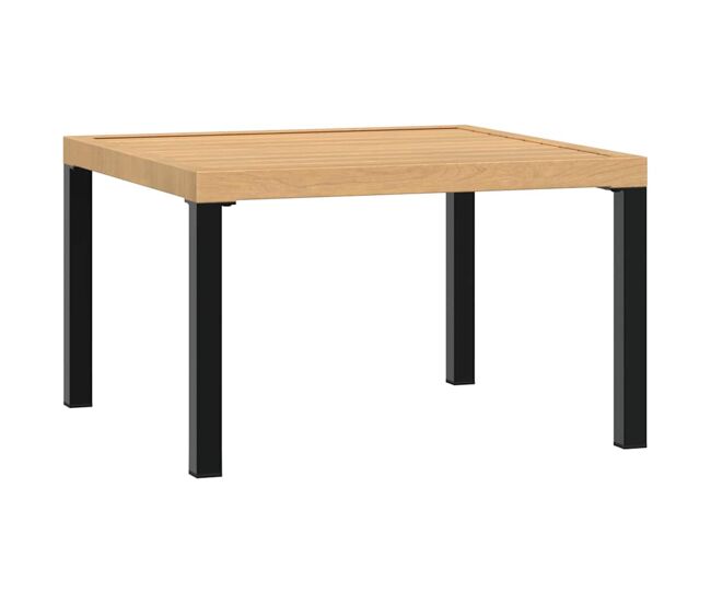 Mesa de centro, mesa baixa, para jardim 65x65x40 cm alumínio preto