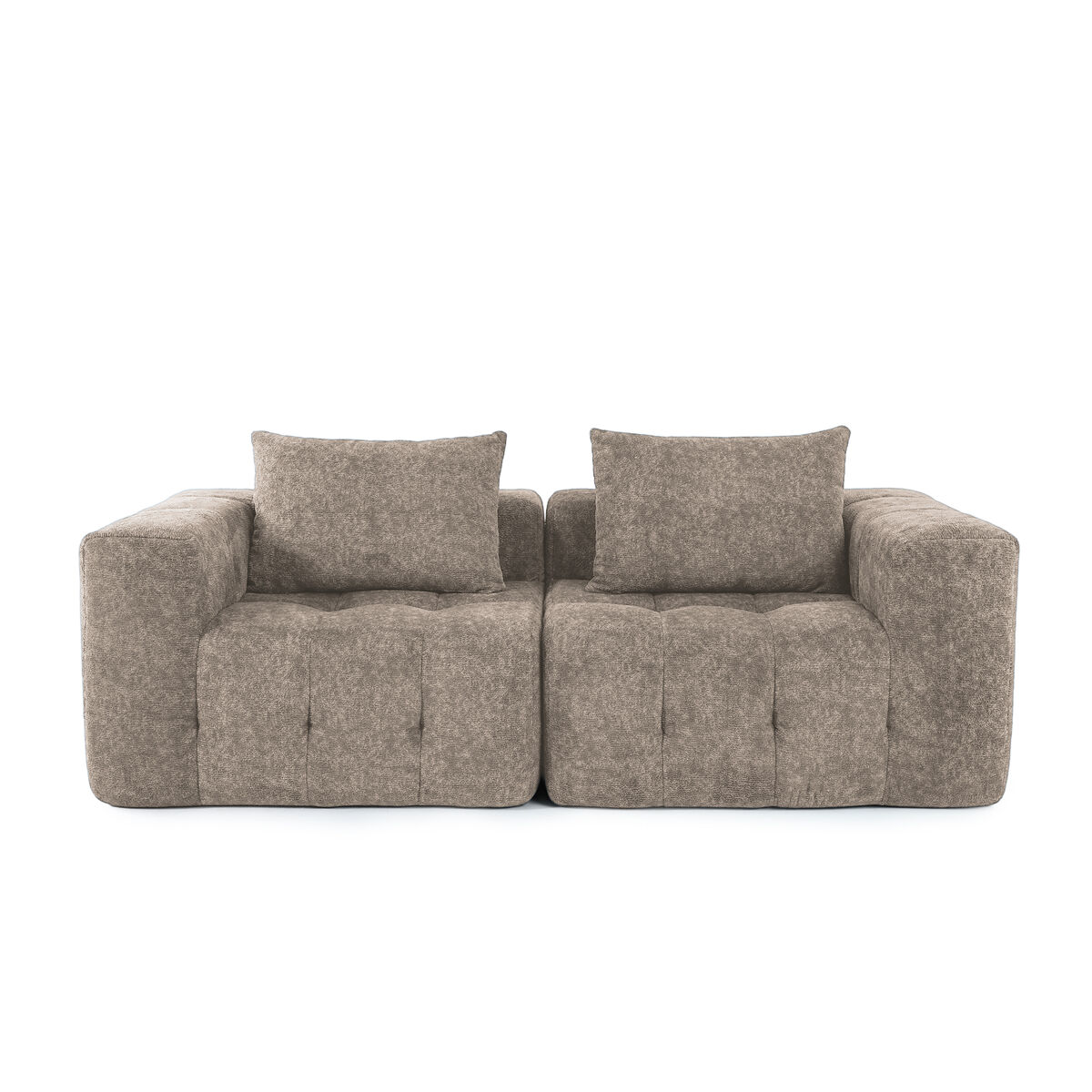Homemiyn sofá modular nuvem em chenille de 2 lugares com módulos independentes e design flexível