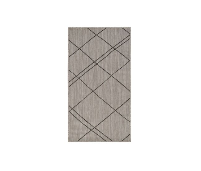 Tapete exterior 160x220 cm, cinzento/seixo claro