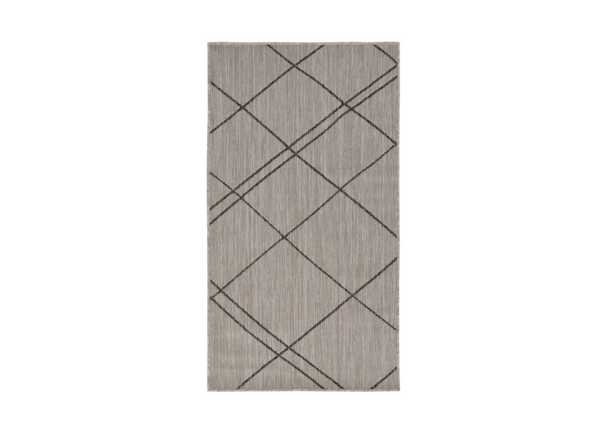 Tapete exterior 80x150 cm, cinzento/seixo claro