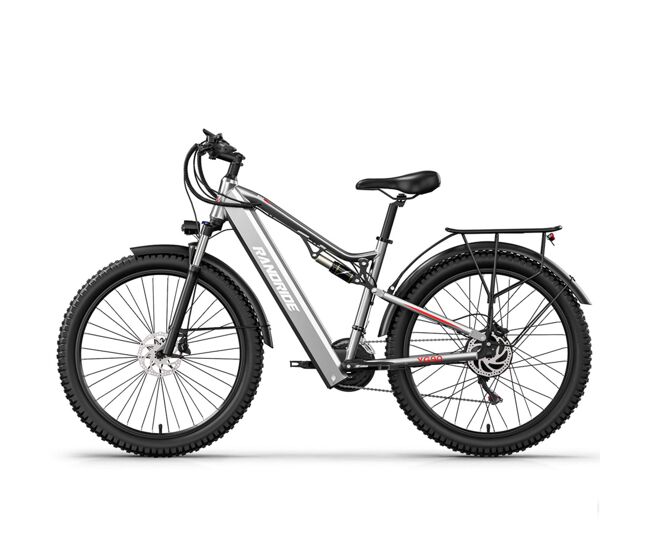Bicicleta elétrica randride yg90 - bateria 48v17ah 27,5'' - cinza