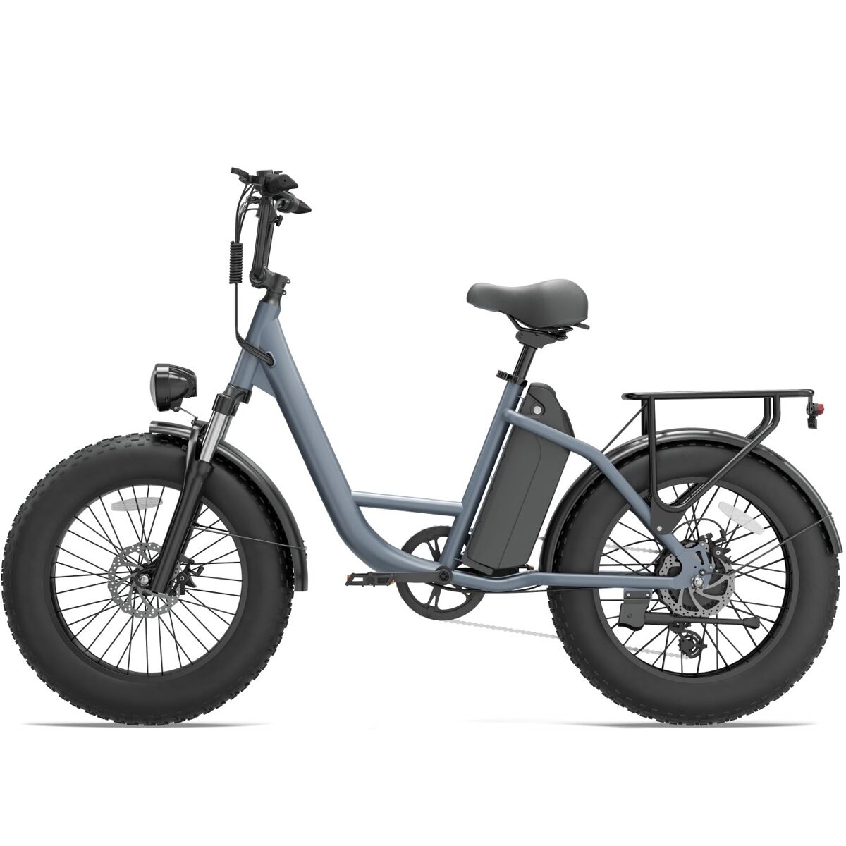 Bicicleta elétrica | urlife | e20 pro |48v15.6ah 20" freio a disco ebike - cinza